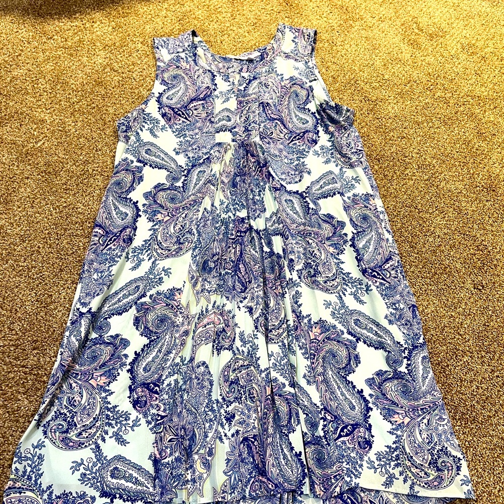 Blue Paisley Dress